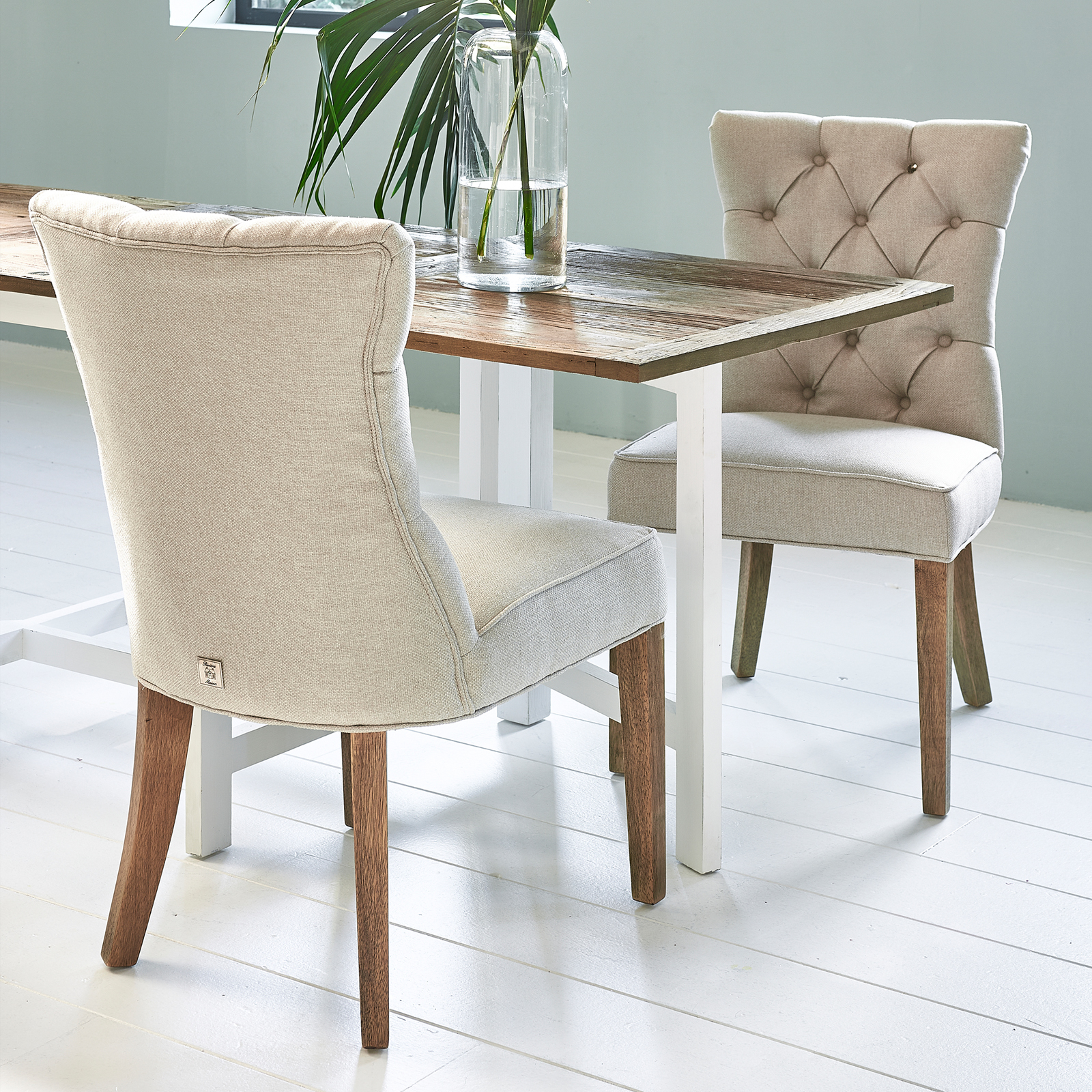 Balmoral Dining Chair, oxford weave, flanders flax Balmoral Dining Chair, oxford weave, flanders flax