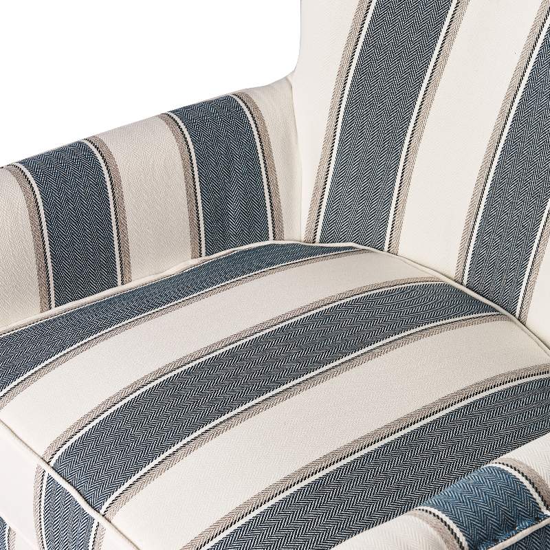 Cavendish Armchair, blue stripe