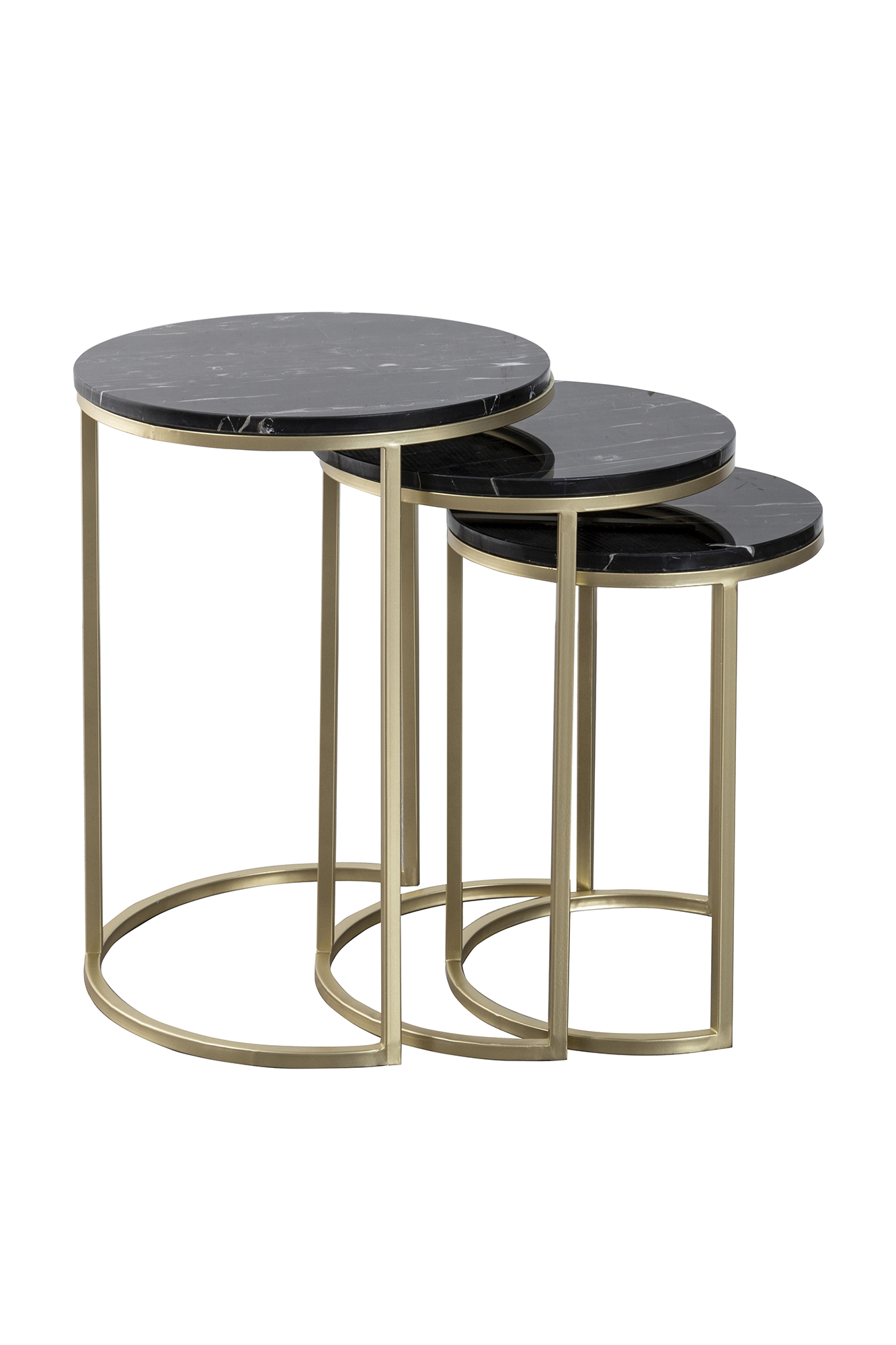 Beistelltisch Tria 125 3er-Set Schwarz