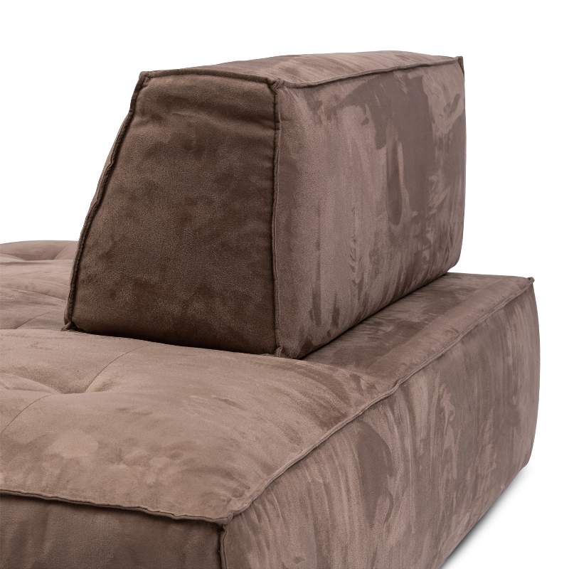 Brandon Lounger Right, scottish suede, liver