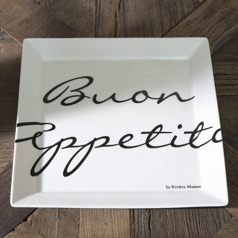 Buon Appetito Square Plate 22 x 22