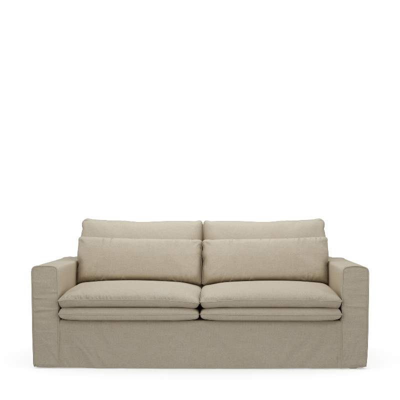 Continental Sofa 2,5 Seater, oxford weave, flanders flax