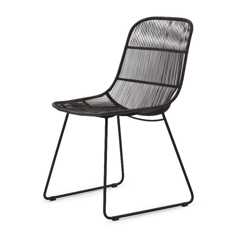 Hartford Outdoor Dining Chair, espresso/lava