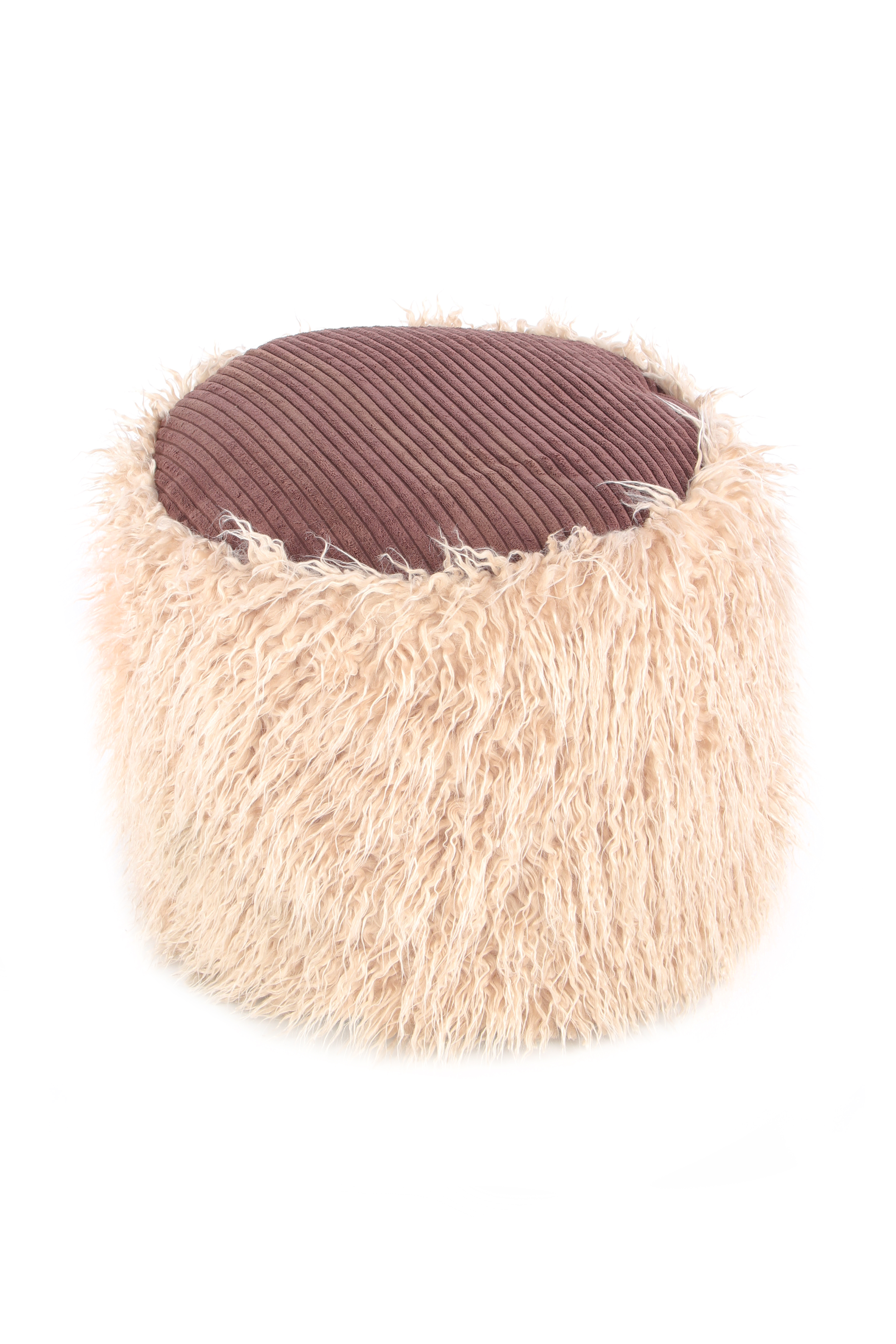 Fellpouf Bobtail 125 Beige / Braun