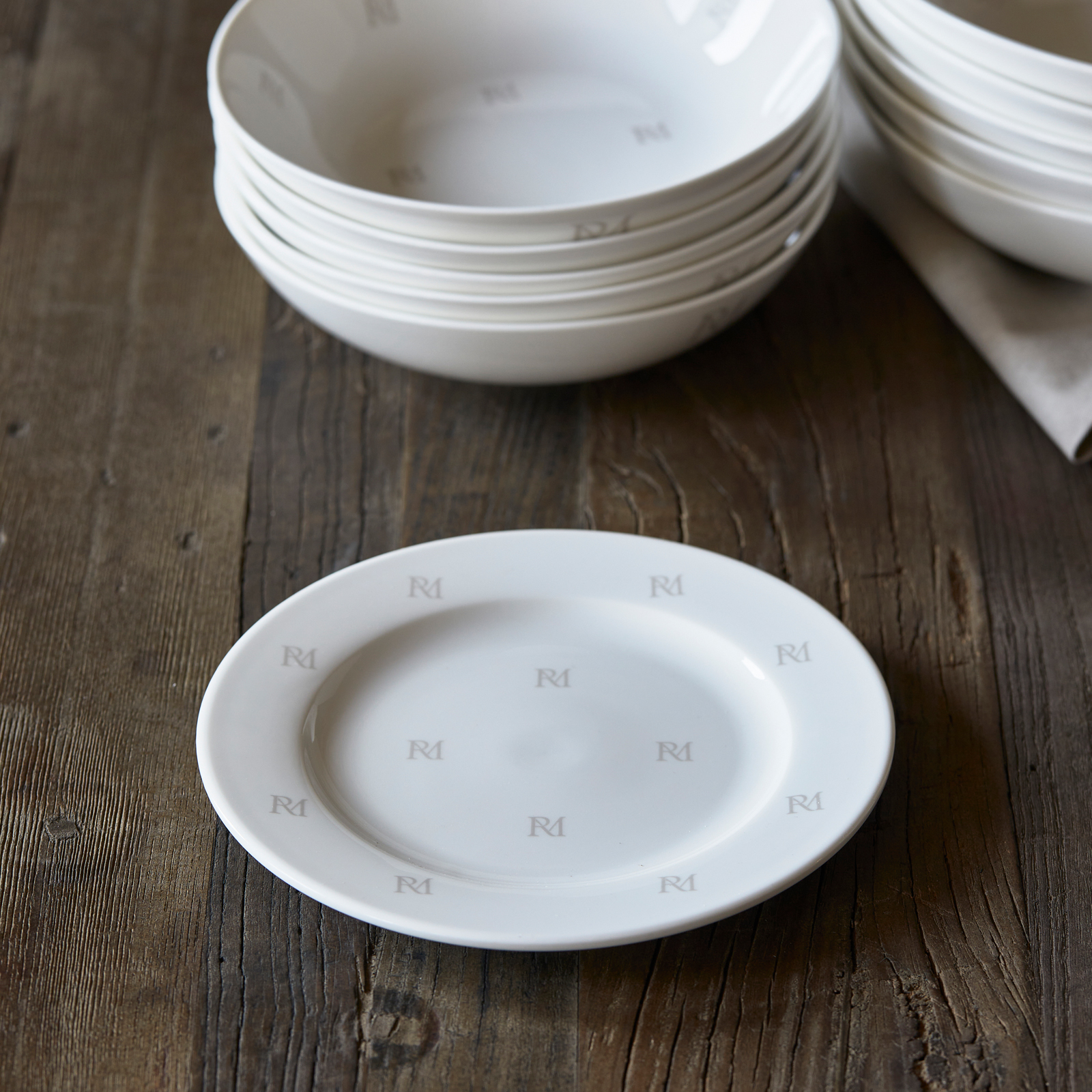 RM Monogram Breakfast Plate