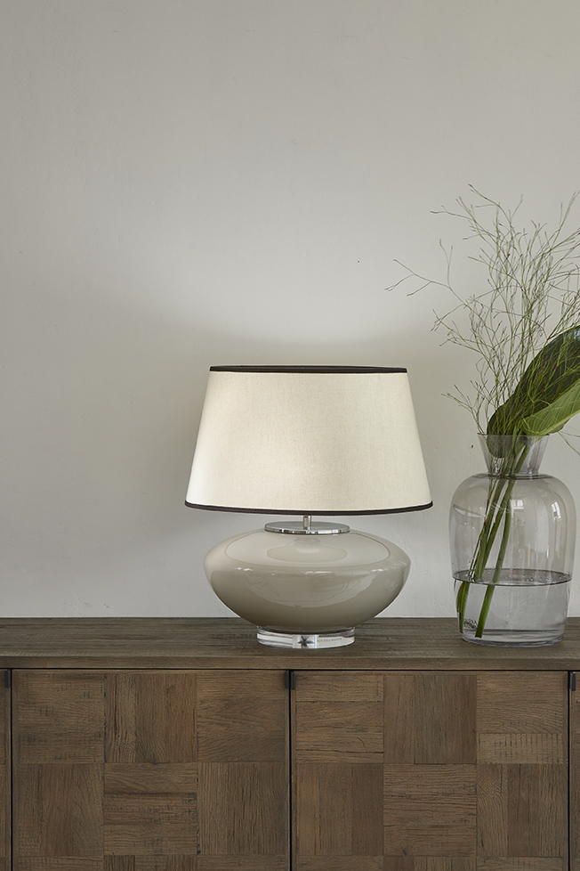 RM Glass Bauble Table Lamp flax
