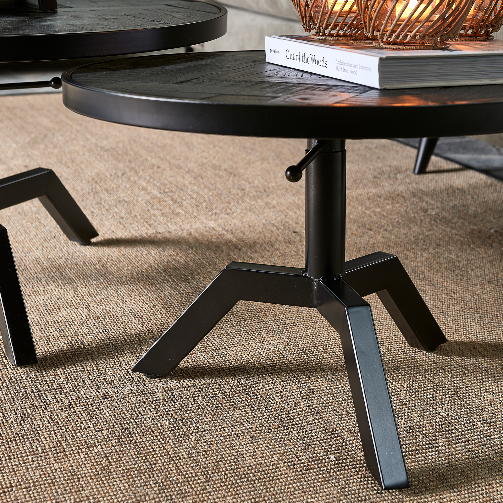 Kirkwood Coffee Table Dia 80, black Kirkwood Coffee Table Dia 80, black