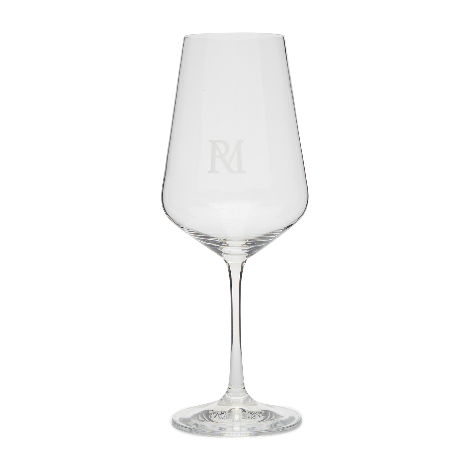 RM Monogram White Wine Glass