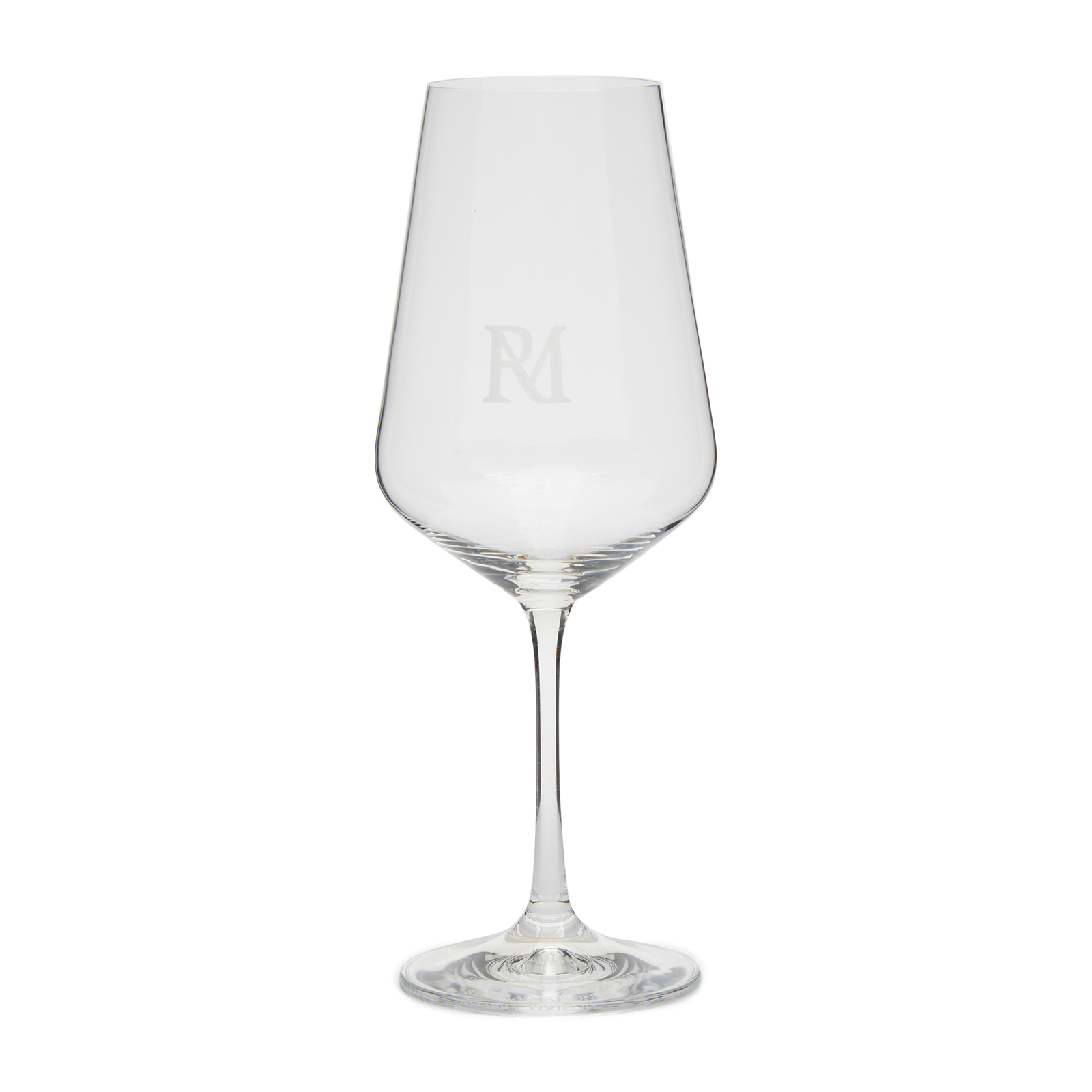 RM Monogram White Wine Glass