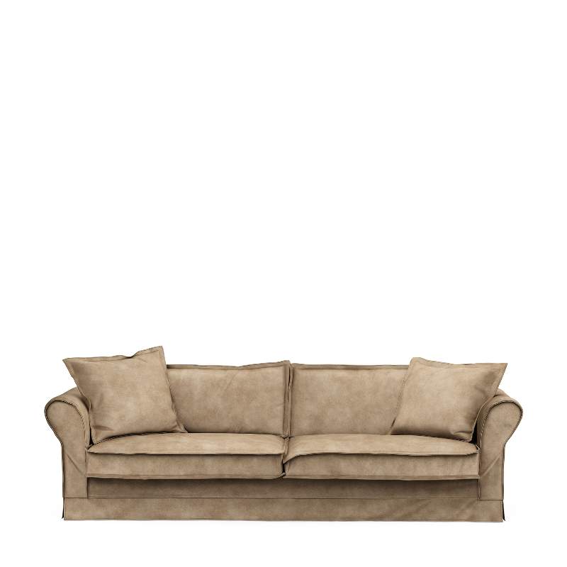 Carlton Sofa 3,5 Seater, velvet, golden beige