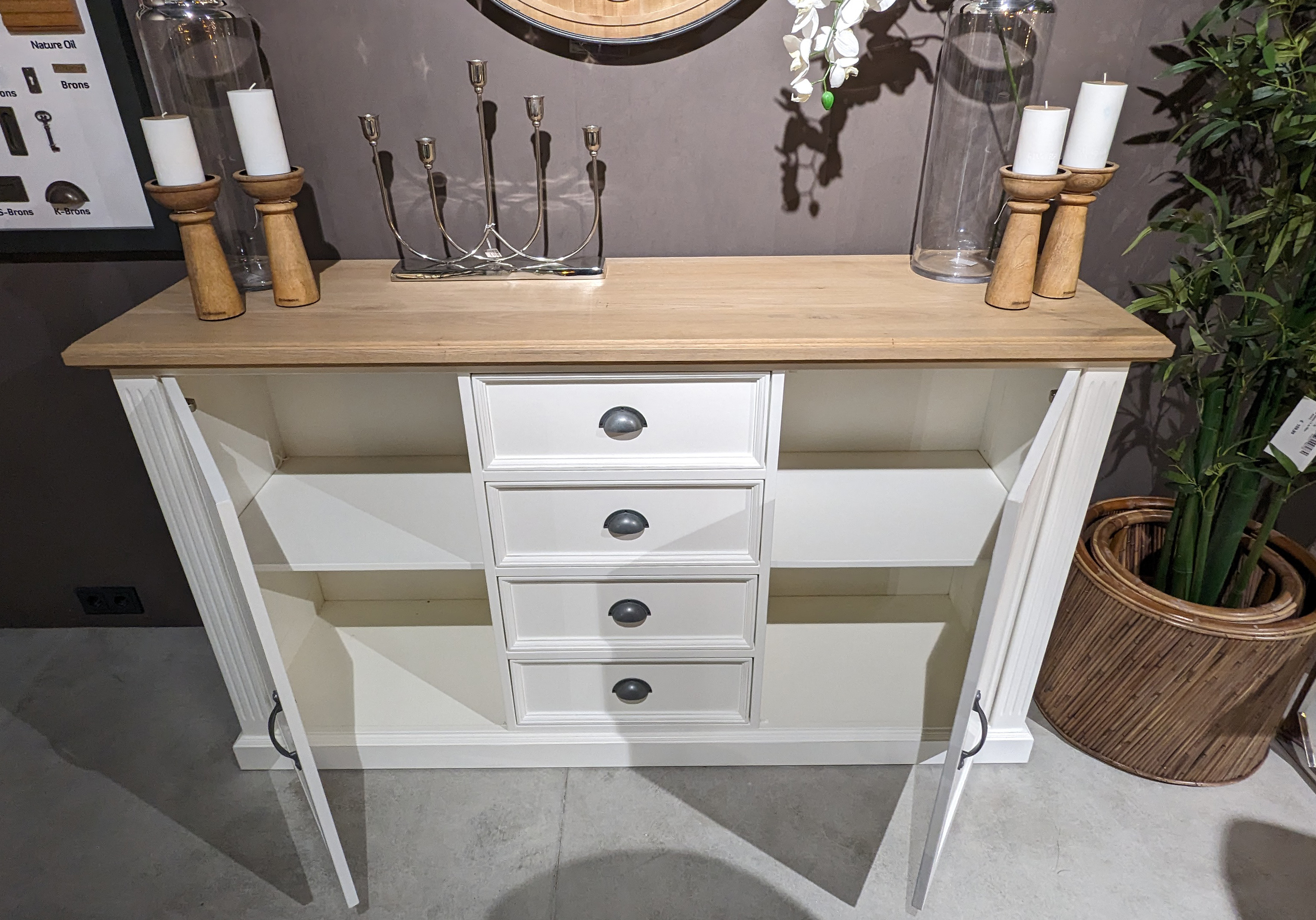 XO Interiors Anrichte Chick Landhaus Sideboard Schrank Wohnzimmerschrank Wohnzimmer