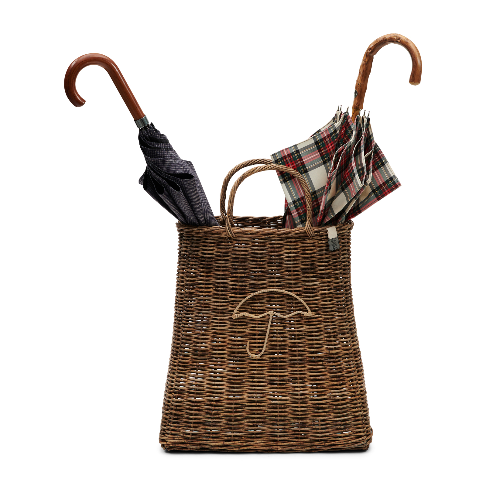 Rustic Rattan Umbrella Bag