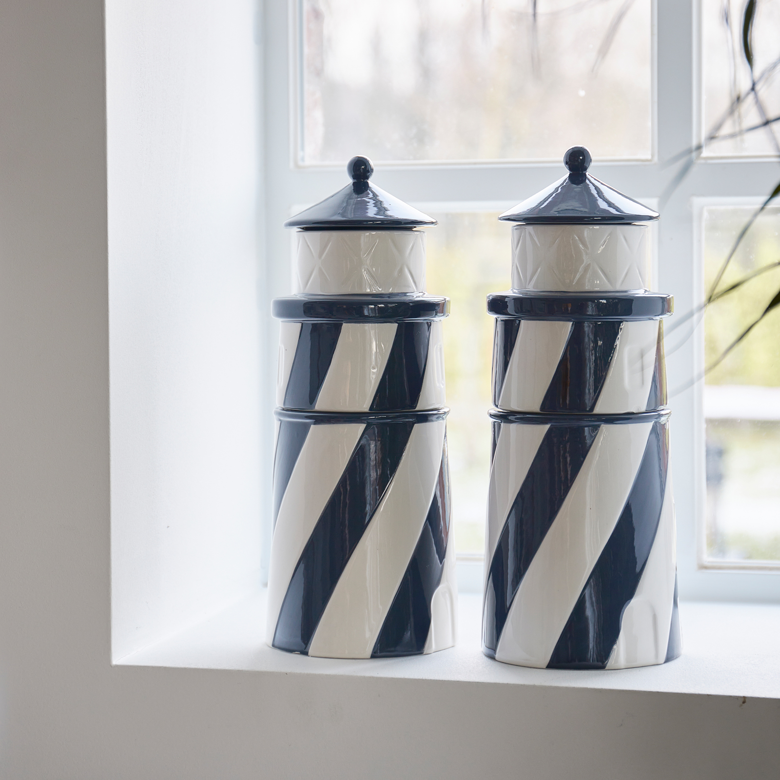 Lighthouse Storage Jar