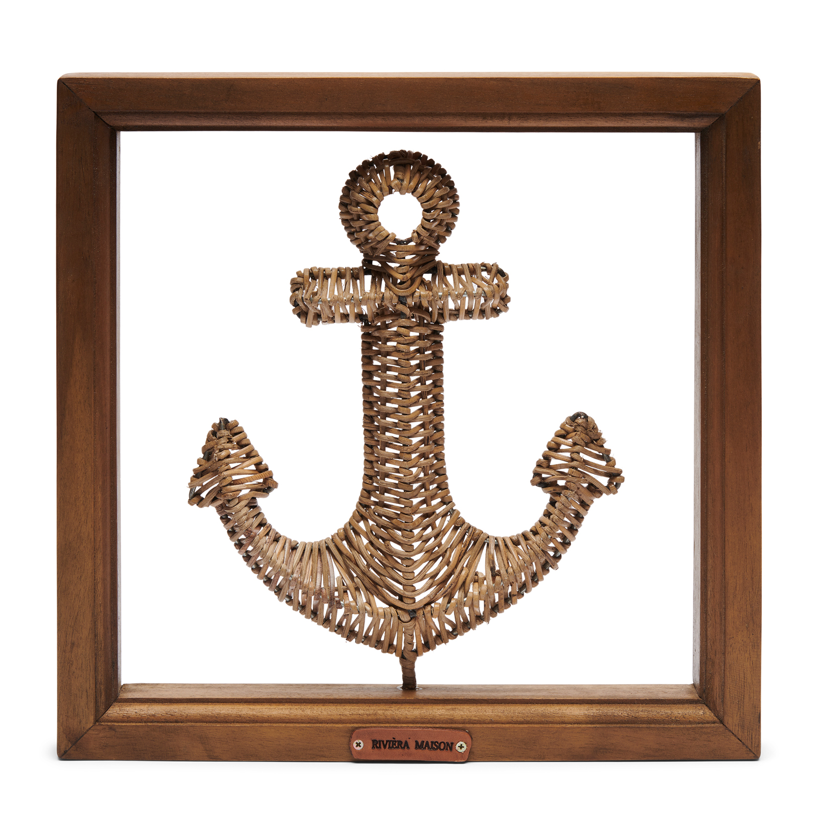 Rustic Rattan Anchor Wall Decoration