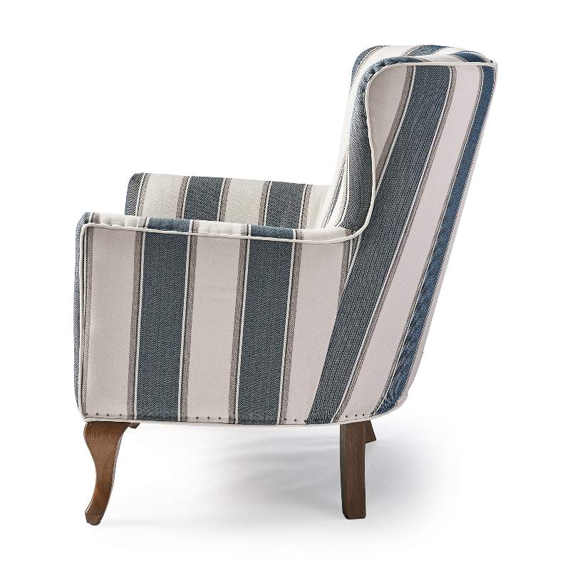 Cavendish Armchair, blue stripe