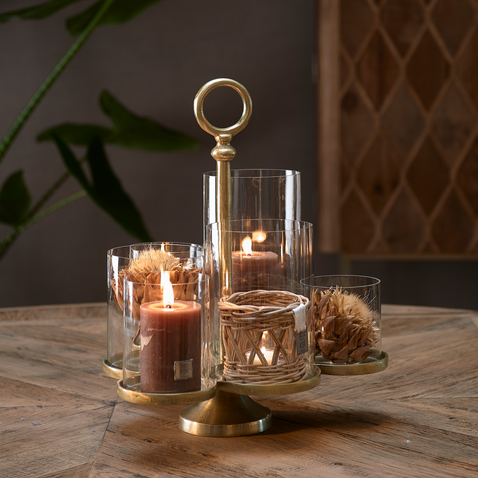 Rustic Rattan Votive