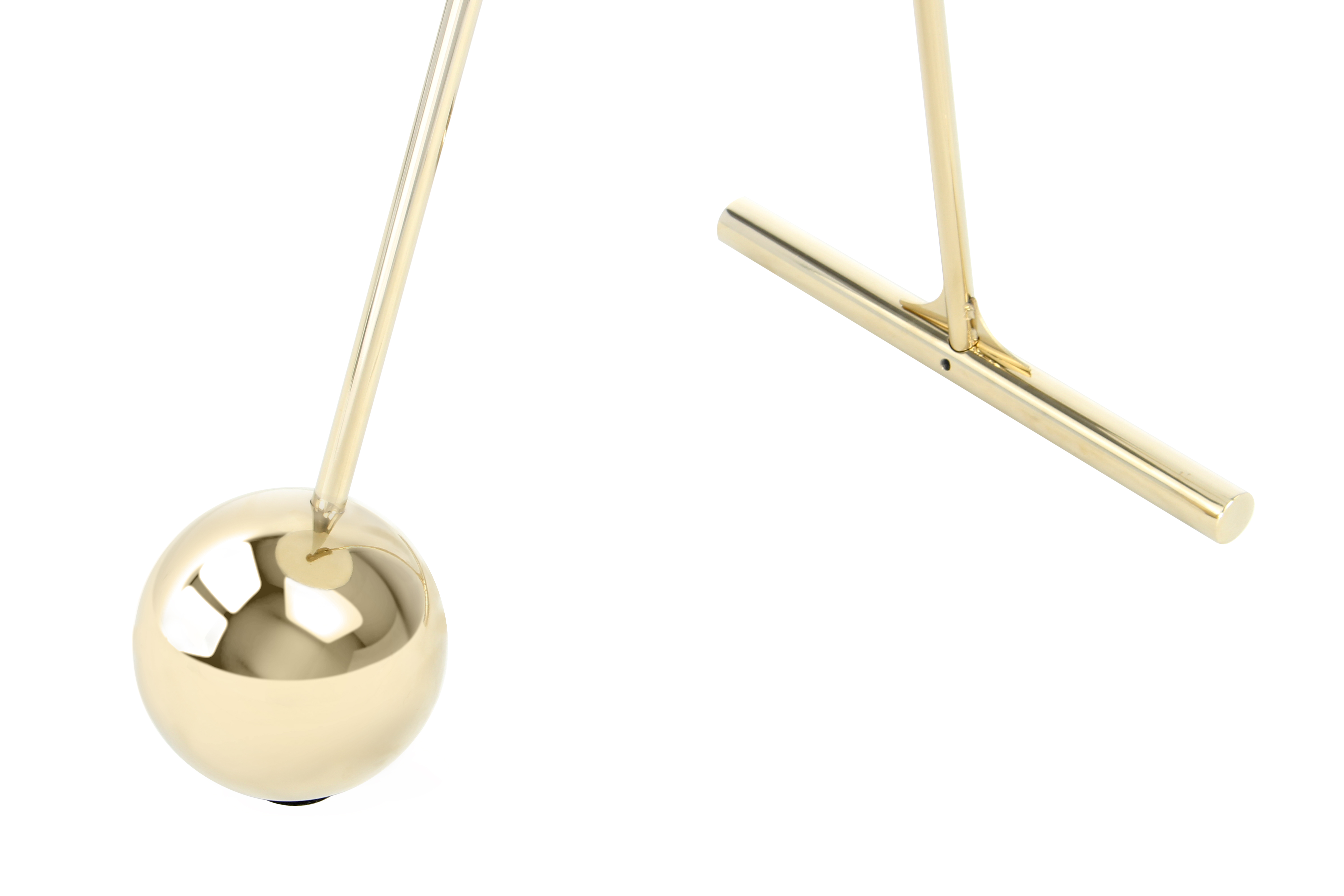 Beistelltisch Pendulum 525 Gold / Weiß