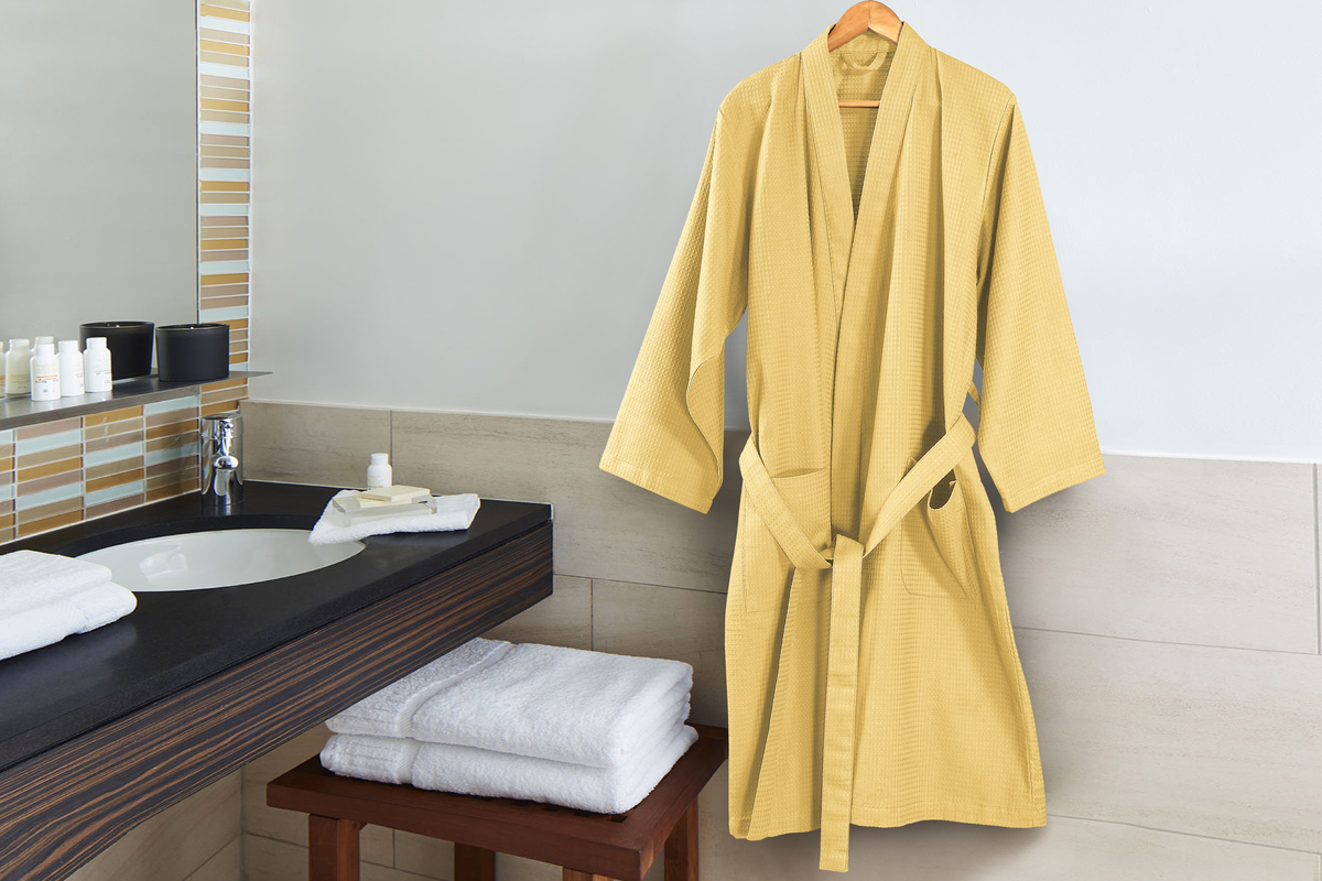 Bademantel Carla 125 Gelb S Bademantel Carla 125 Gelb S