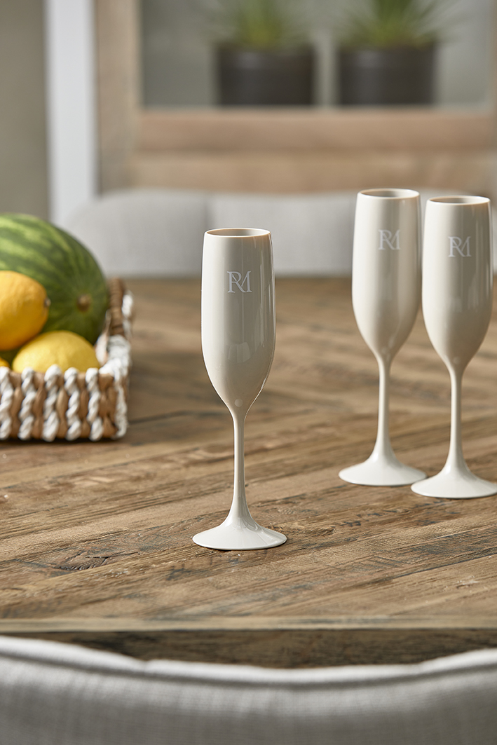 RM Monogram Outdoor Bubbles Glass