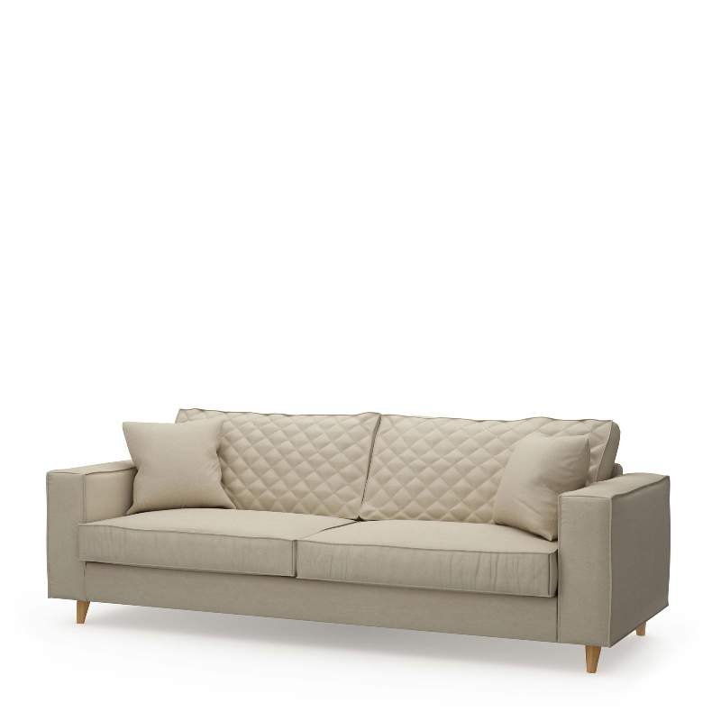 Kendall Sofa 3,5 Seater, oxford weave, flanders flax