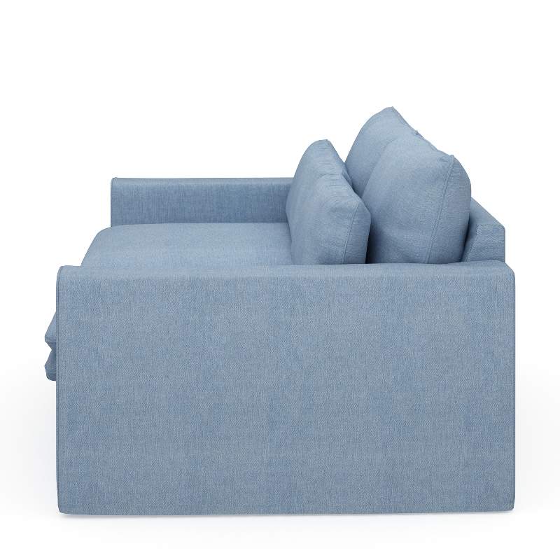 Continental Sofa 2,5 Seater, washed cotton, ice blue