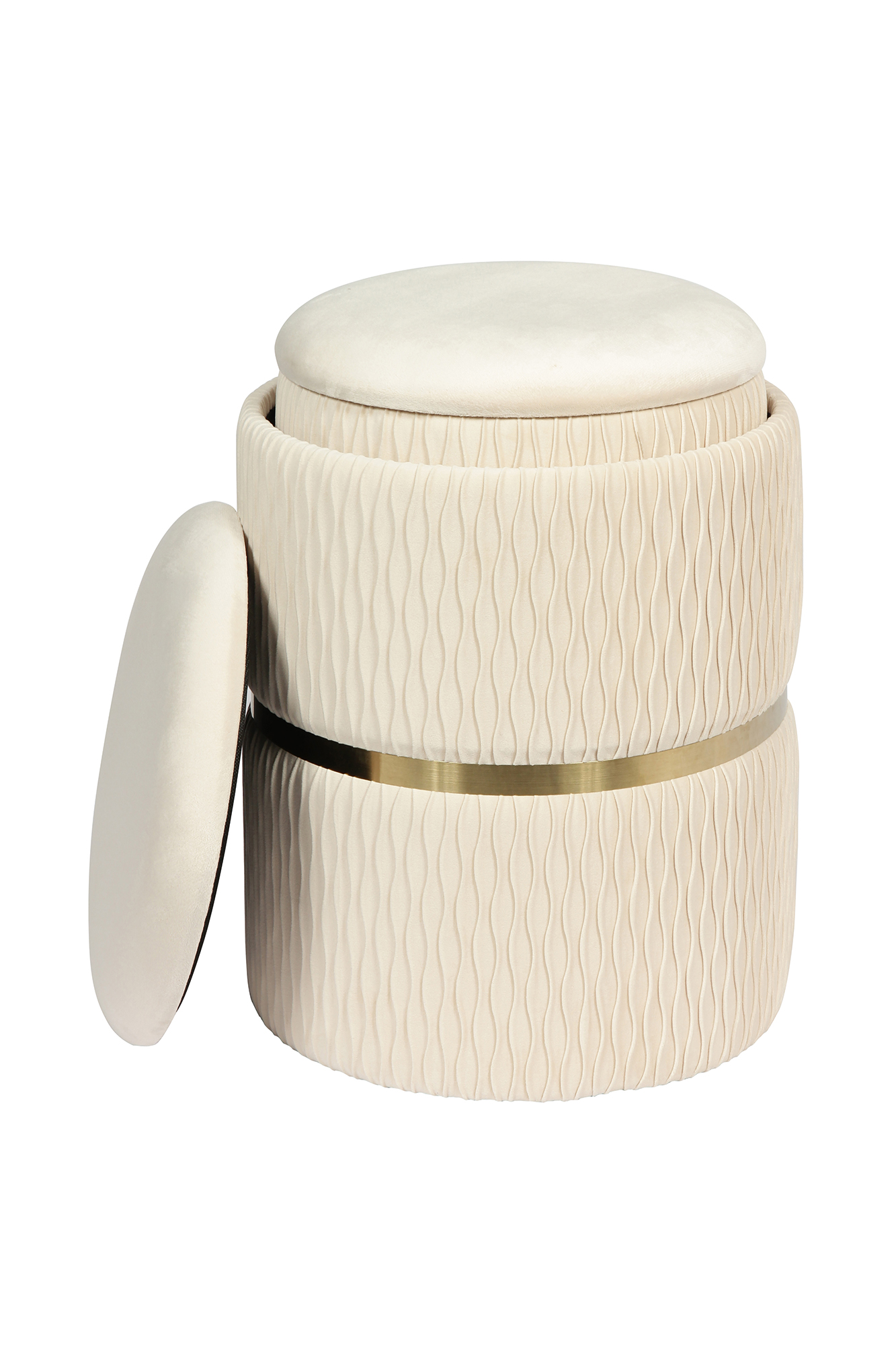 Hocker Milas 100-IN 2er-Set Creme