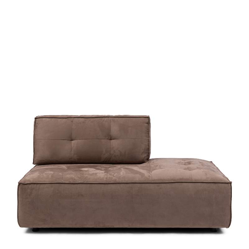 Brandon Lounger Right, scottish suede, liver