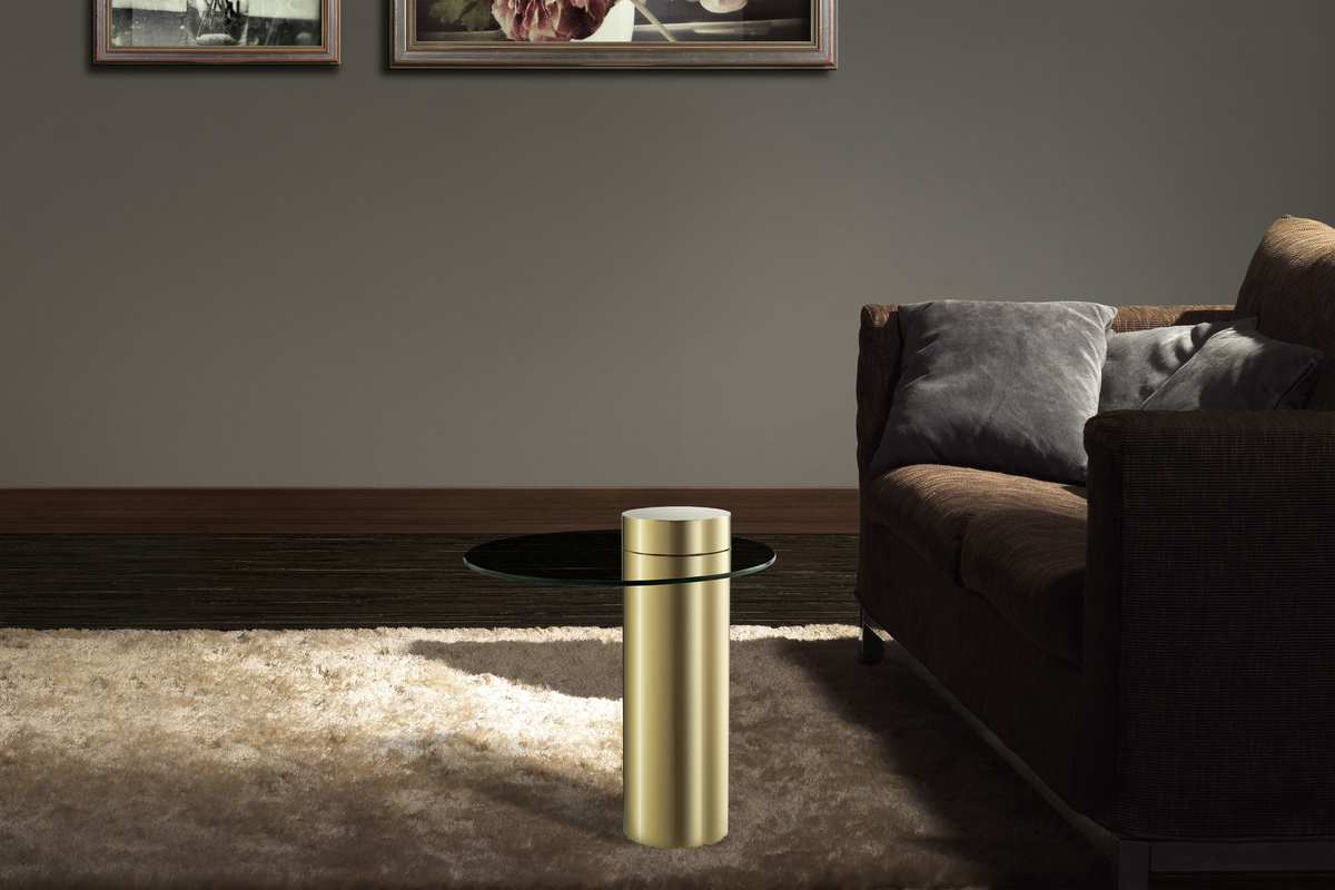 Beistelltisch Ontario 125 Gold / Grau