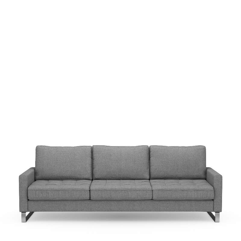 West Houston Sofa 3,5 seater, washed cotton, grey