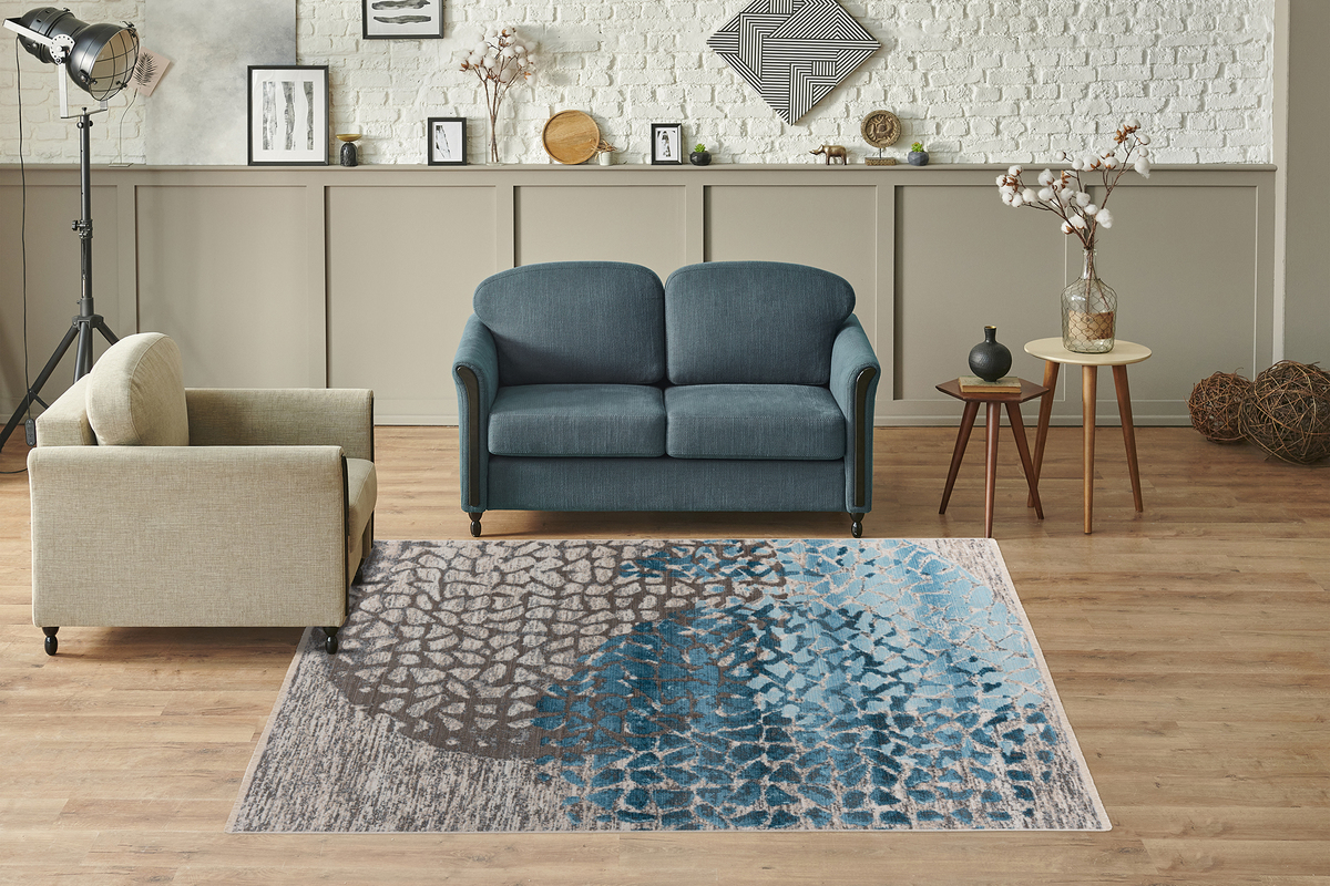 Dilan 400-IN Multi / Blau 160cm x 230cm Dilan 400-IN Multi / Blau 160cm x 230cm