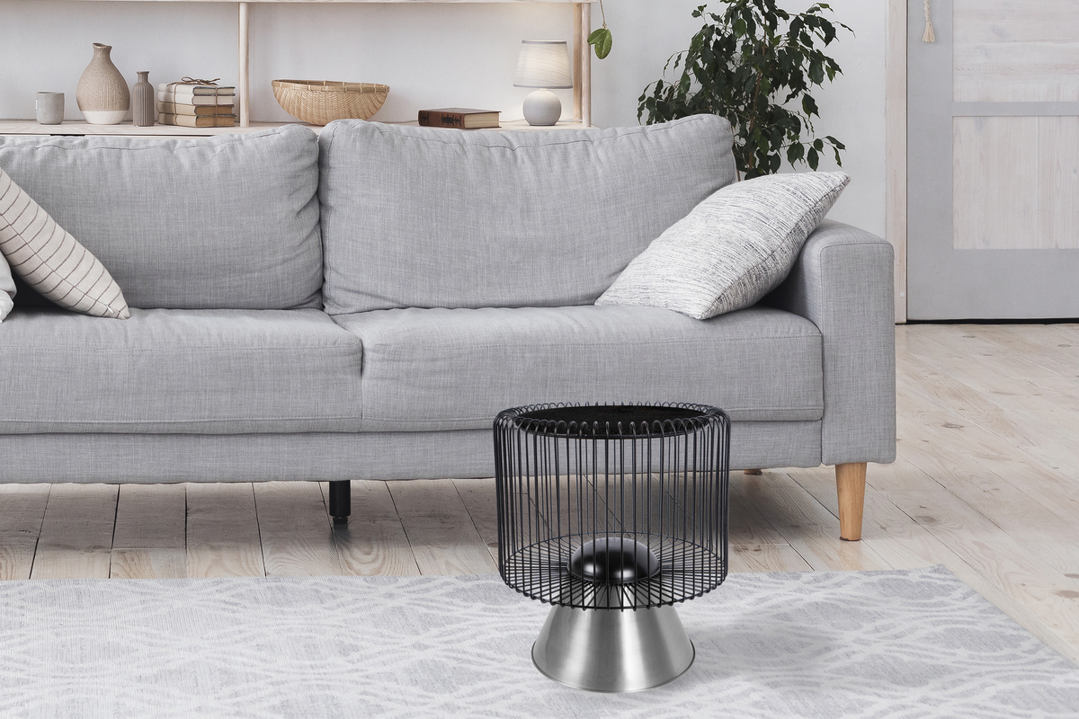 Beistelltisch Malibu 125 Schwarz / Silber