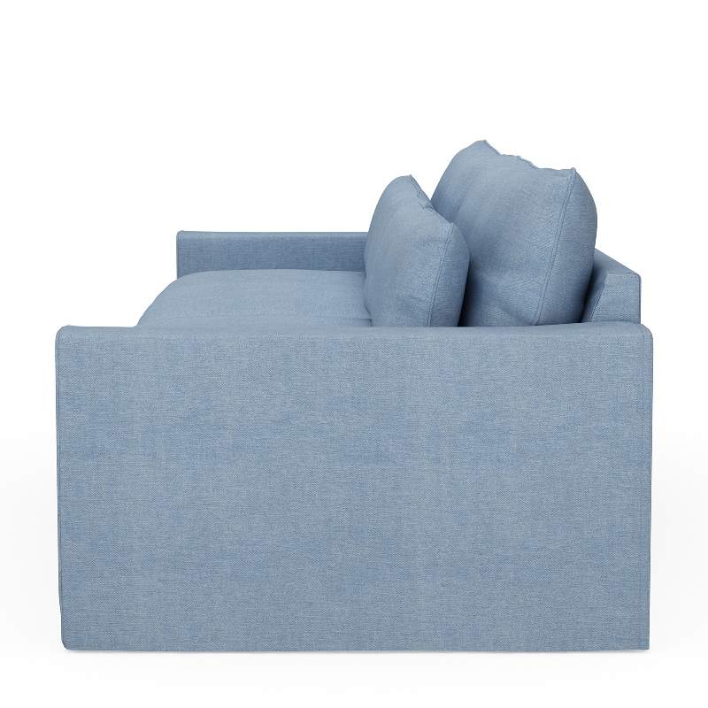 Continental Sofa XL, washed cotton, ice blue