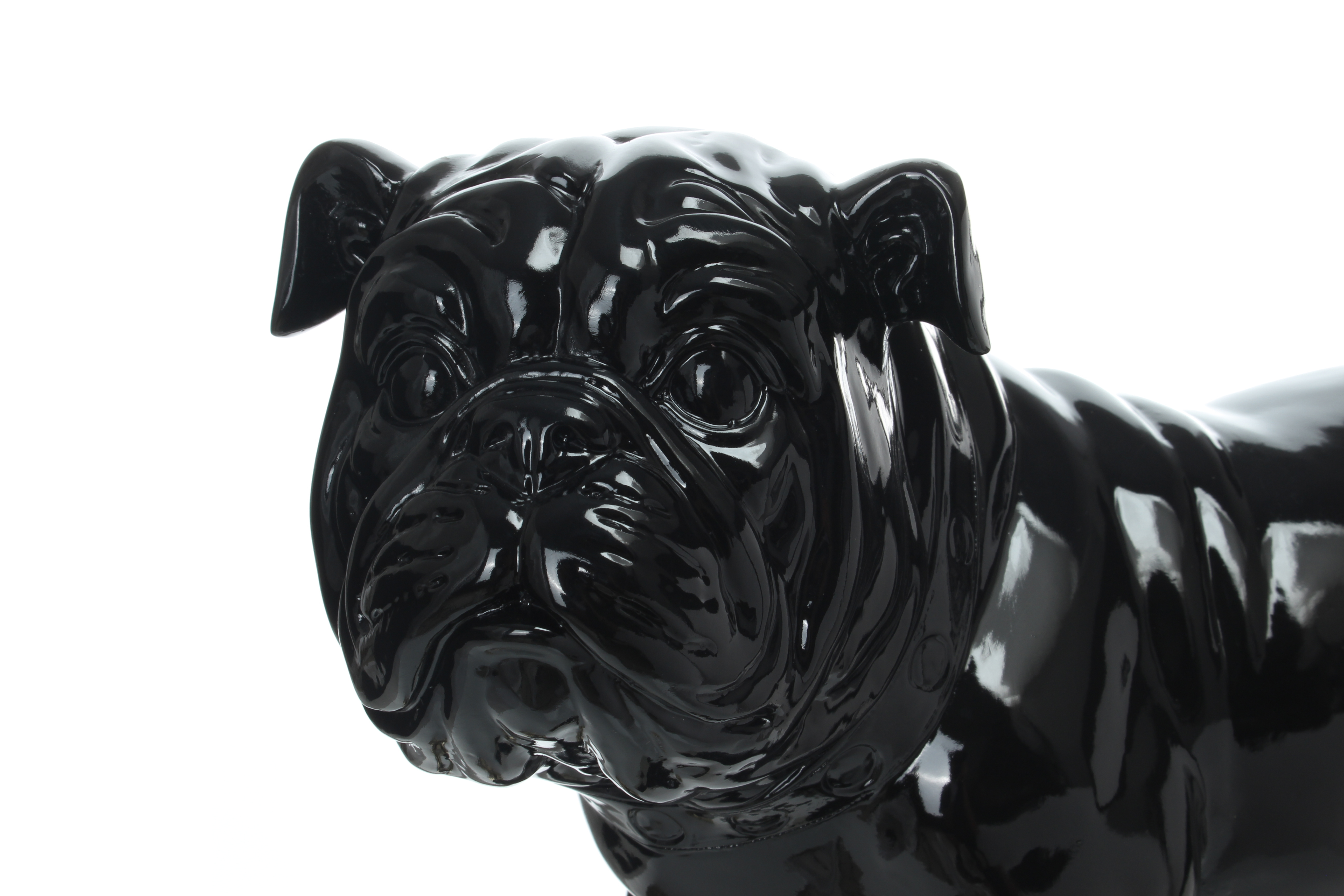 Skulptur Bulldog 21-J Schwarz