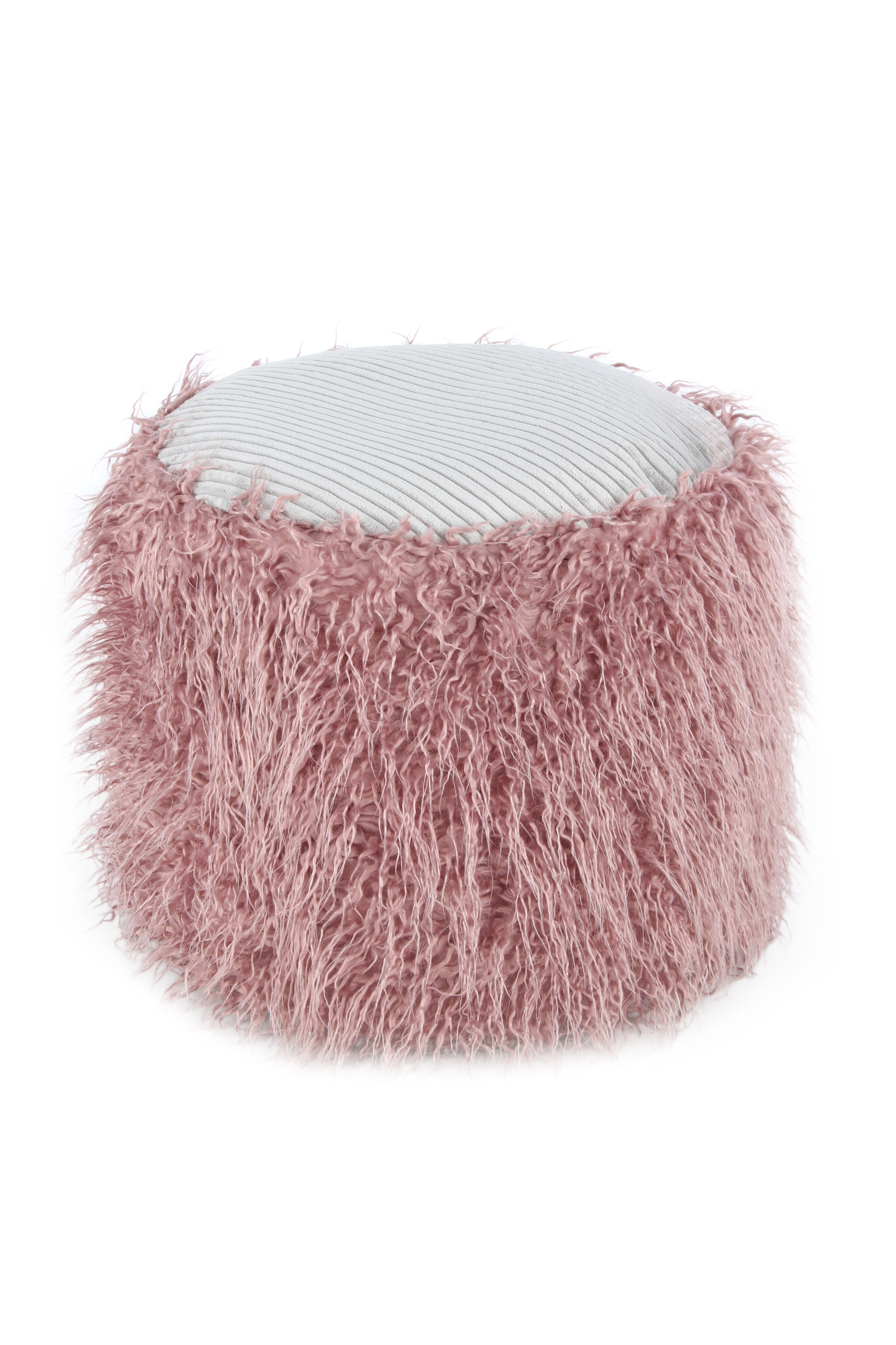 Fellpouf Bobtail 125 Rosa / Grau