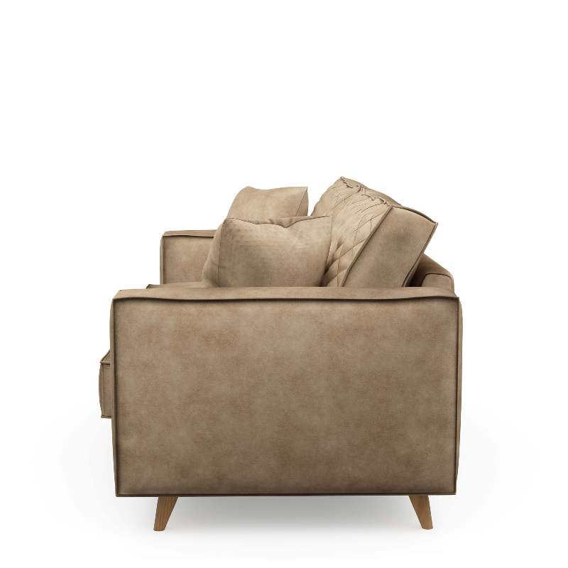 Kendall Sofa 3,5 Seater, velvet, golden beige