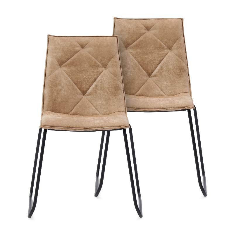 Venice Park Stackable Chair Set of 2, pellini, camel Venice Park Stackable Chair Set of 2, pellini, camel