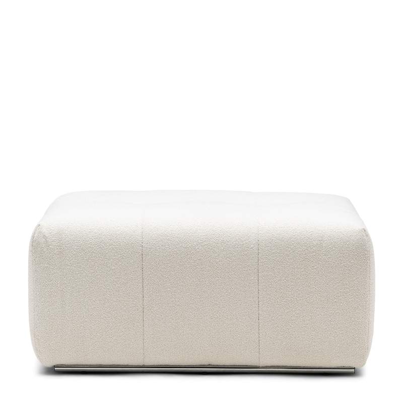 The Mark II Footstool 90 cm, bouclé, simply white