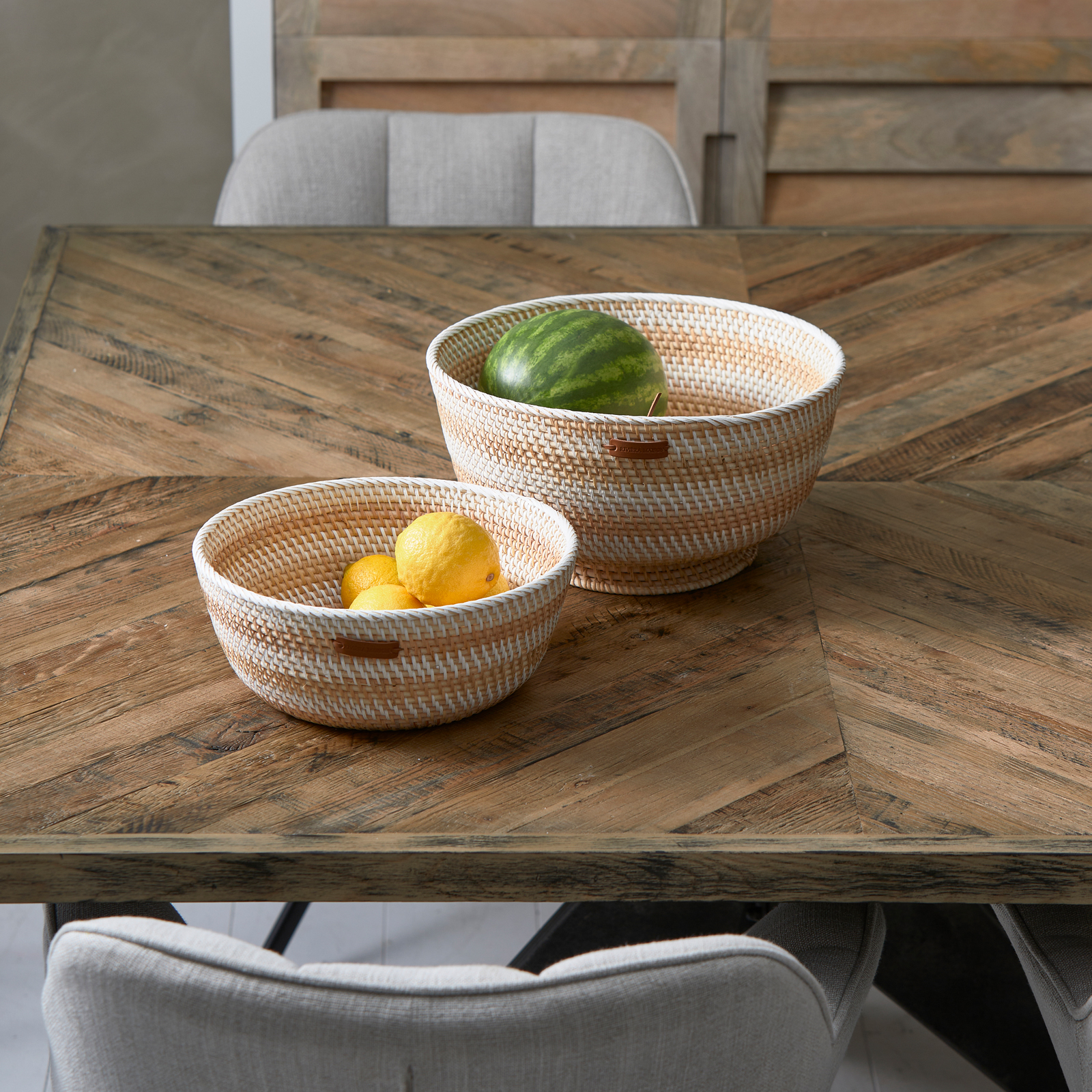 Crystal Bay Bowl Basket Set Of 2 pieces Crystal Bay Bowl Basket Set Of 2 pieces