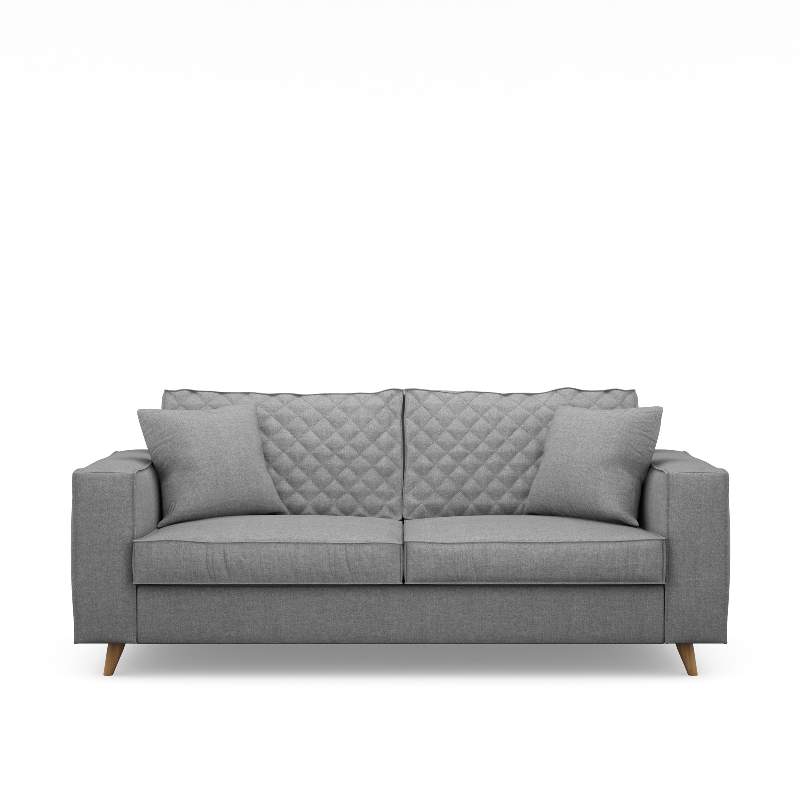 Kendall Sofa 2,5 Seater, washed cotton, grey