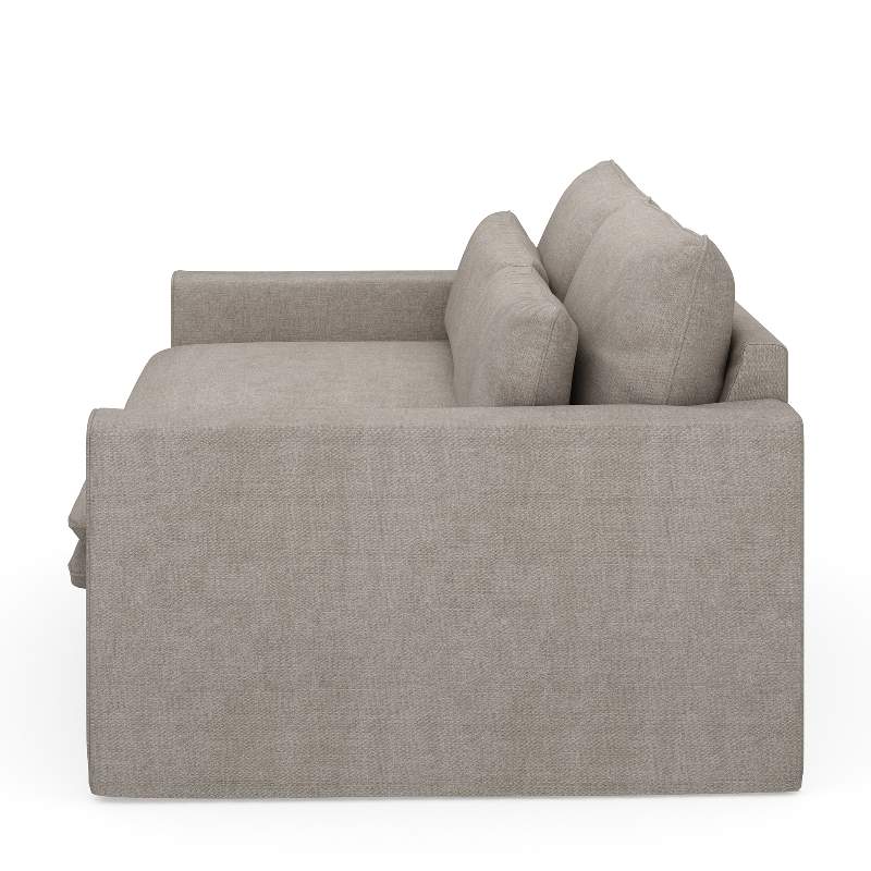Continental Sofa 2,5 Seater, washed cotton, stone
