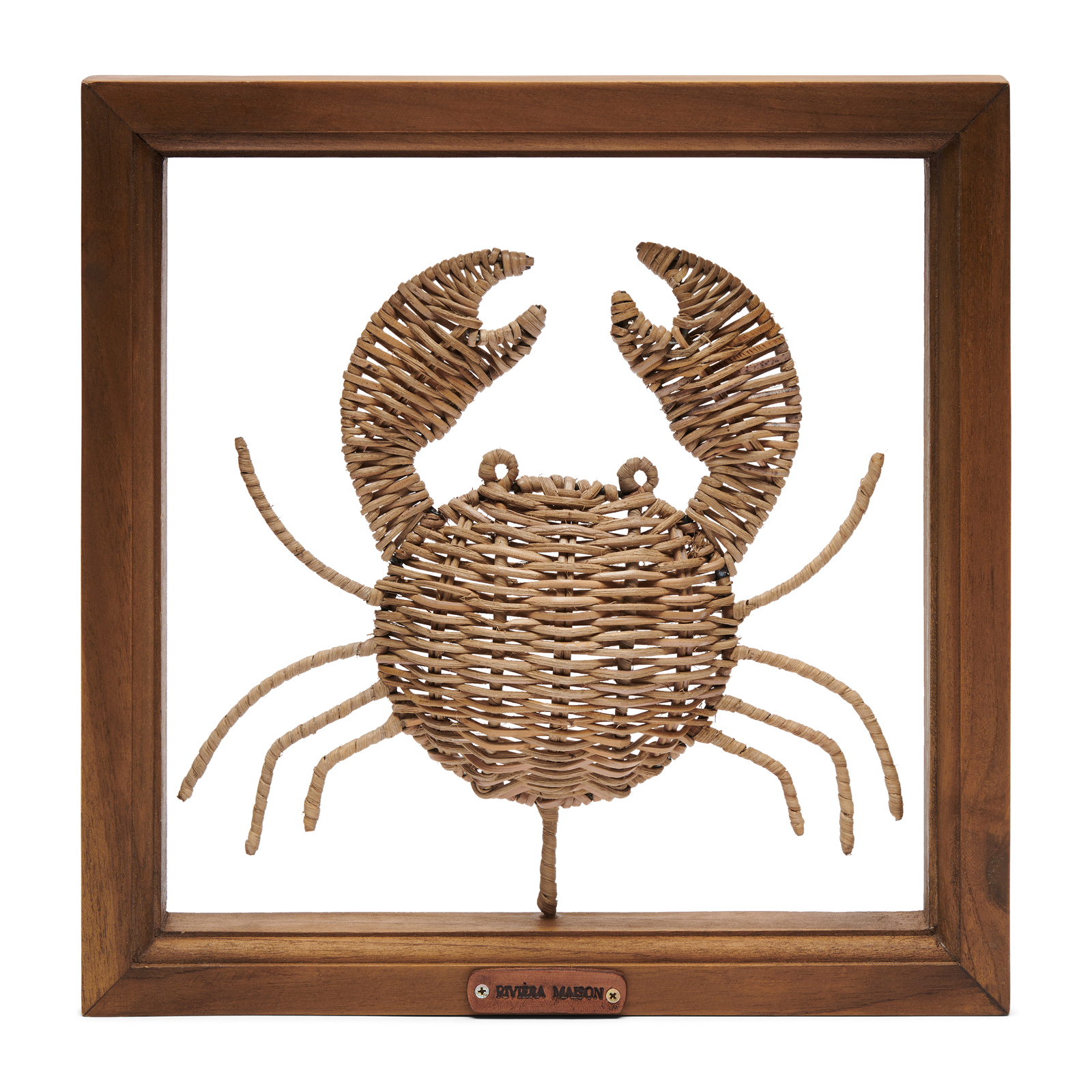 Rustic Rattan Crab Wall Decoration