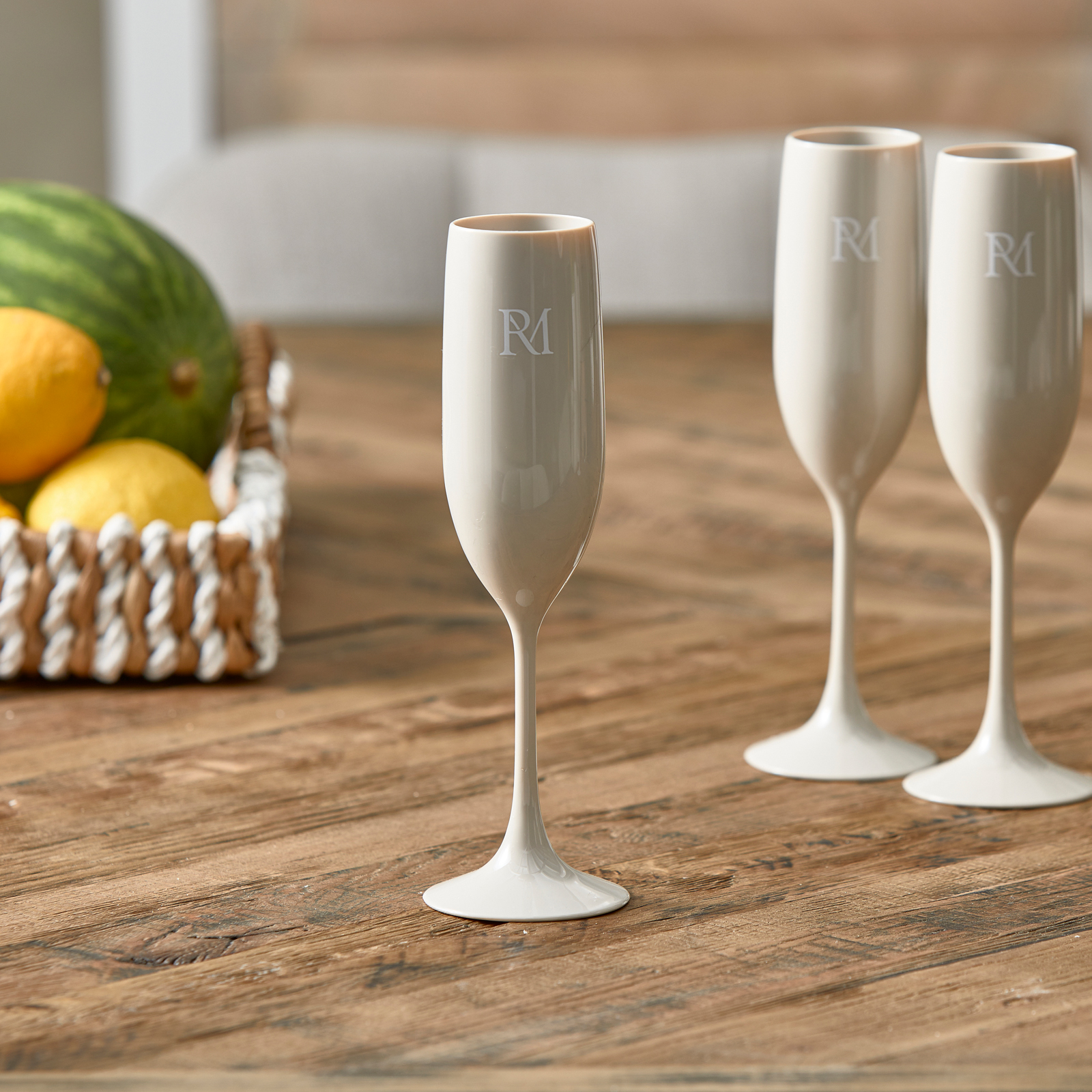 RM Monogram Outdoor Bubbles Glass