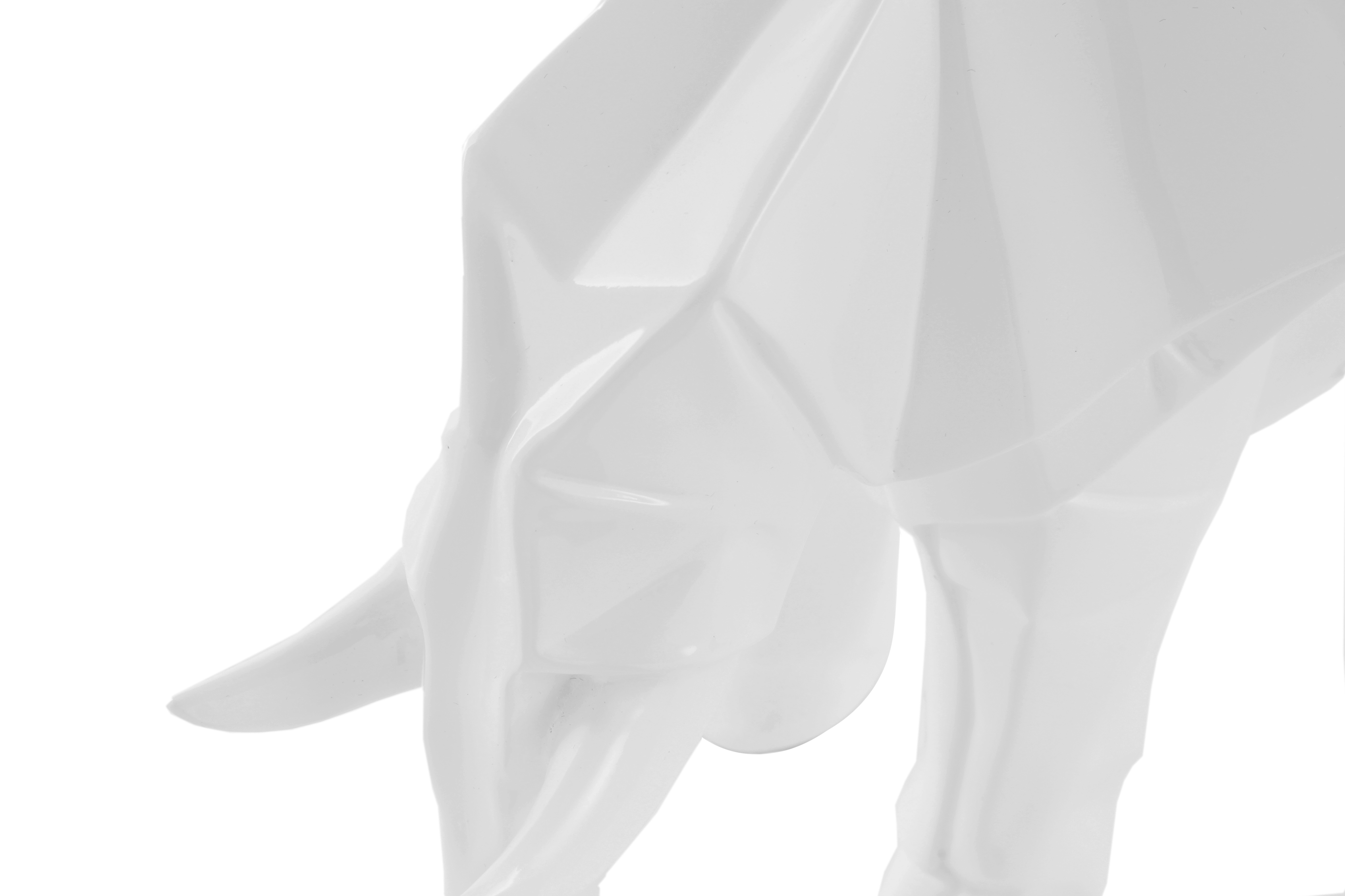 Skulptur Elephant 120 Weiß