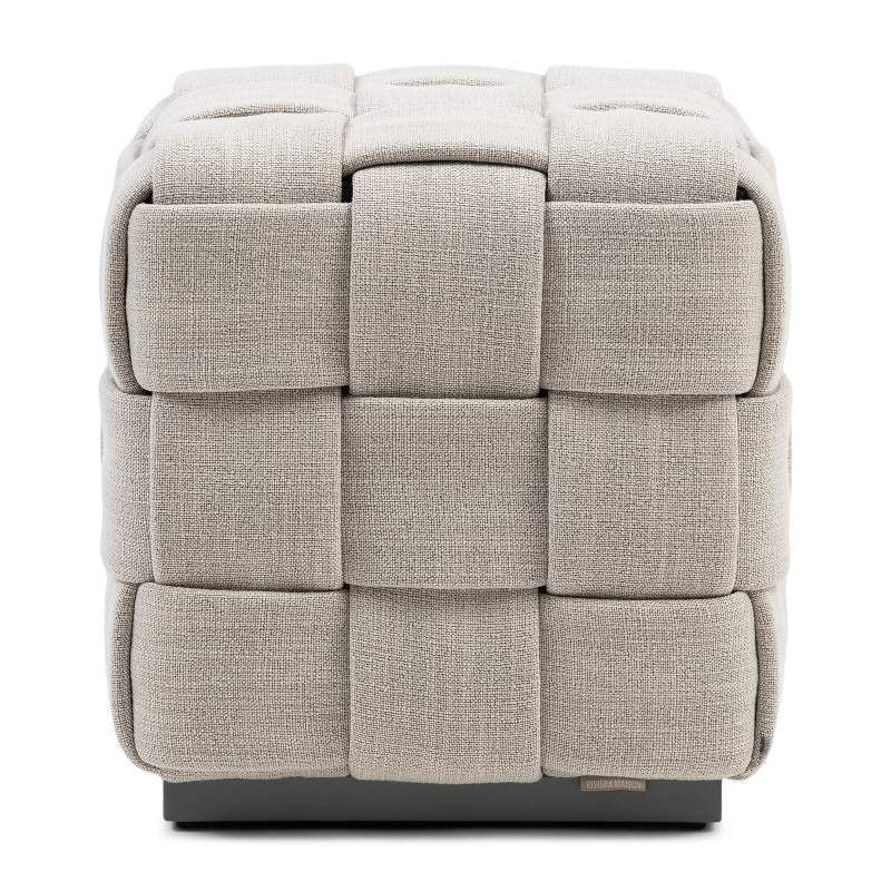 Room 48 Stool 40x40, mouliné linen, fabulous flax