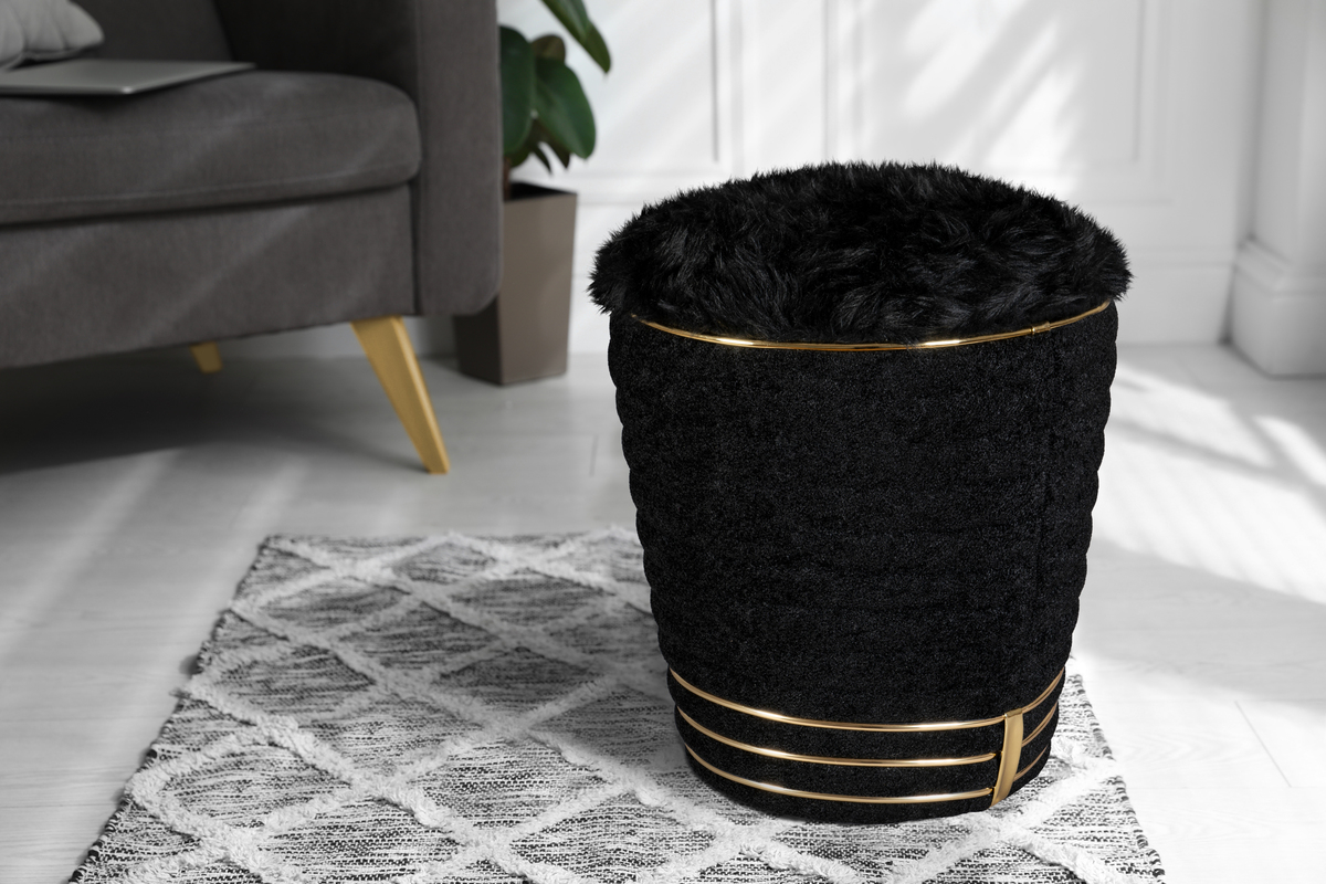 Hocker Doric 335 Schwarz / Gold