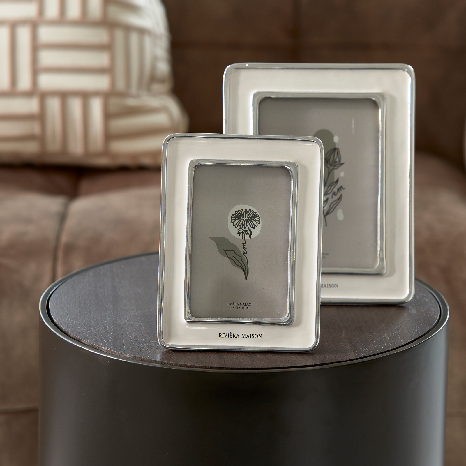 RM Pepe Photo Frame white silver 10x15