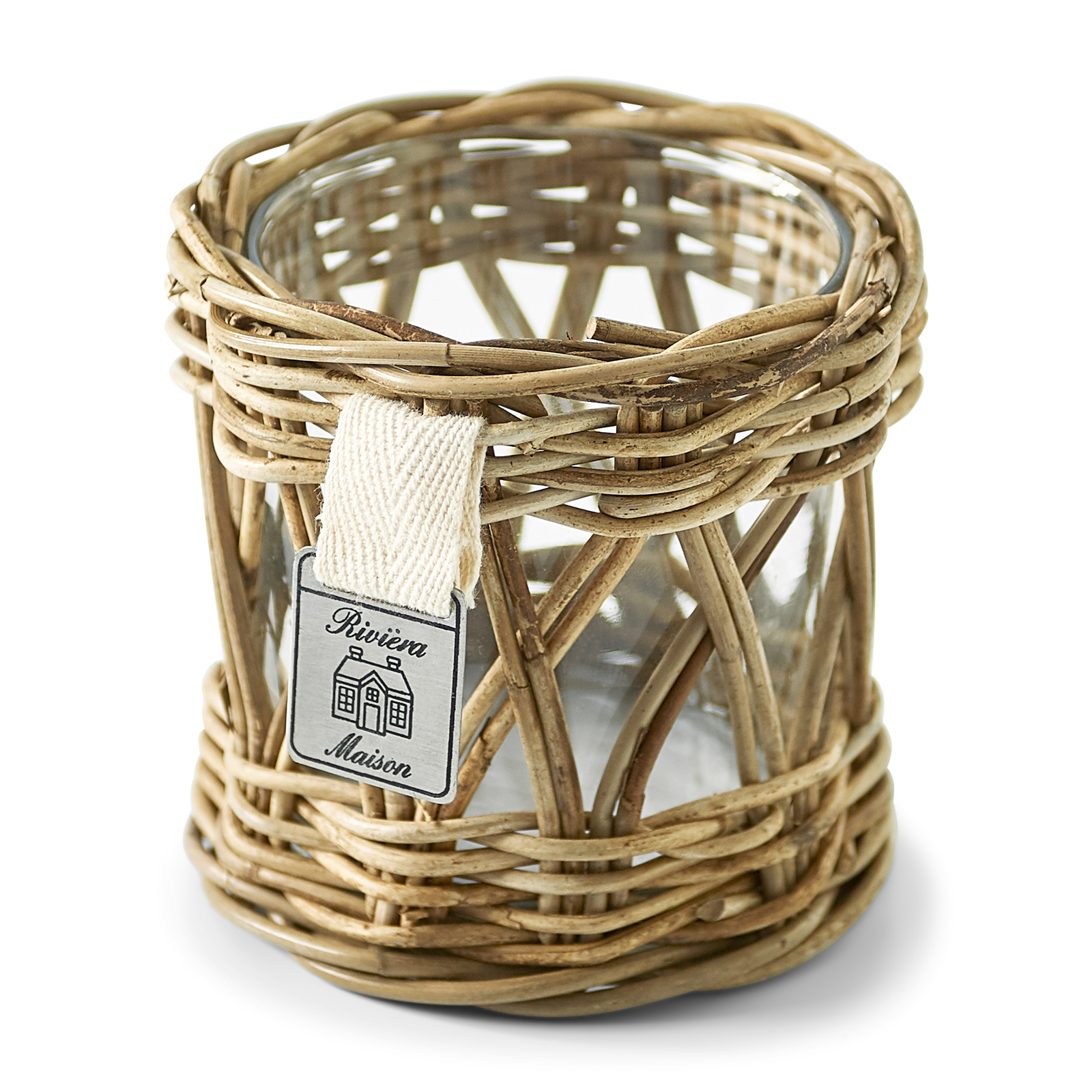 Rustic Rattan Votive