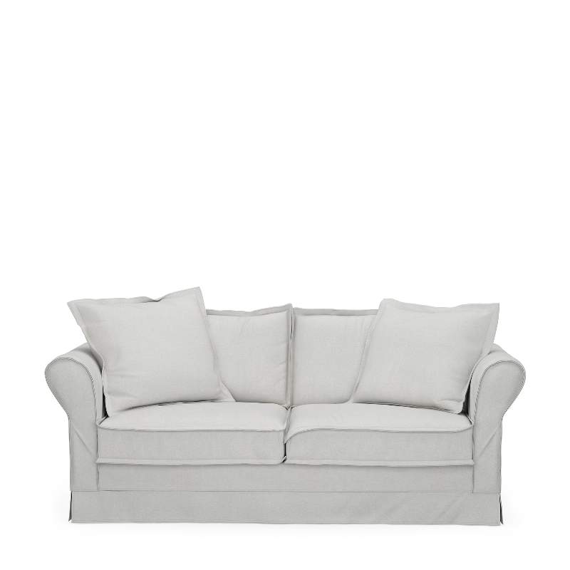 Carlton Sofa 2,5 Seater, washed cotton, ash grey