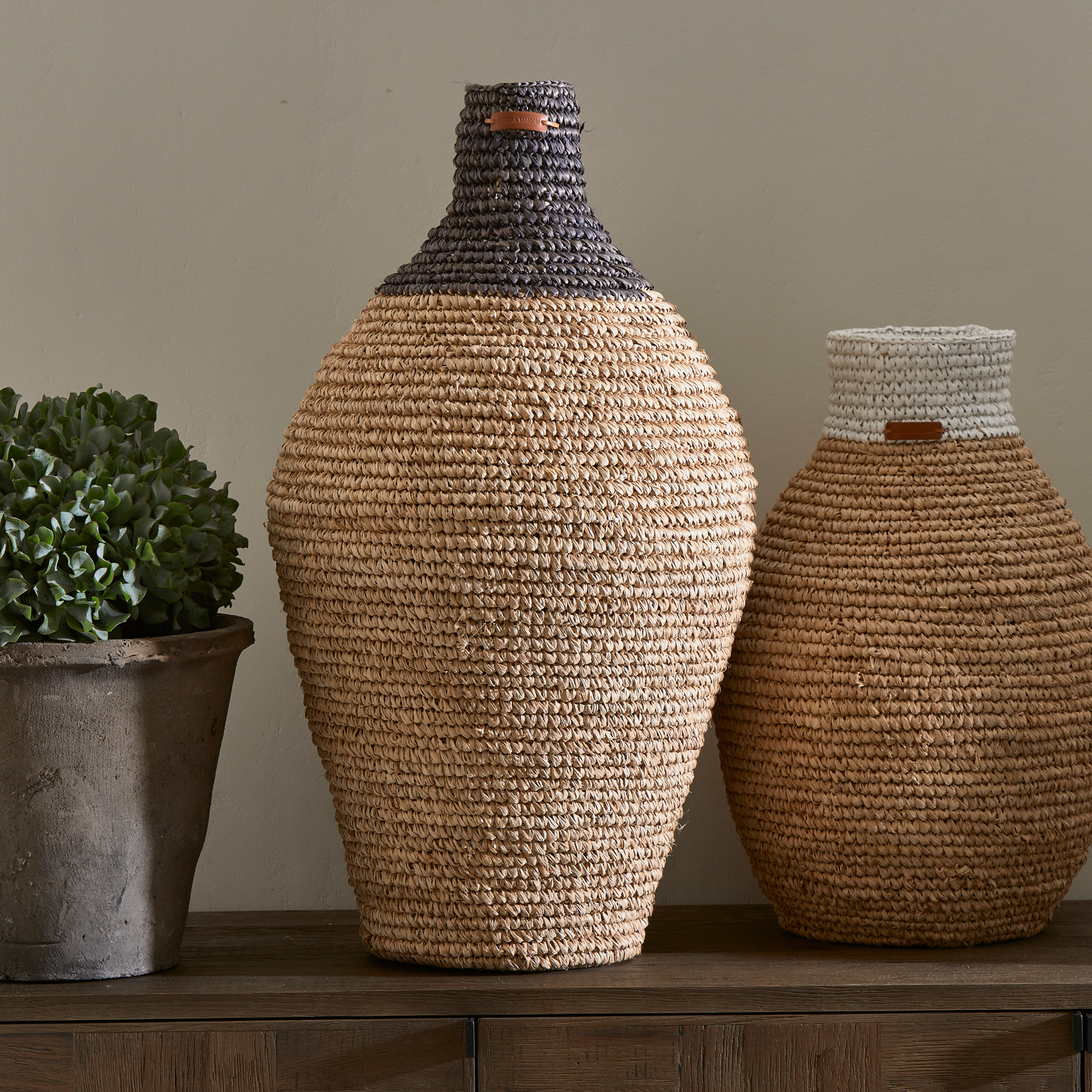 RM Sisal Vase black