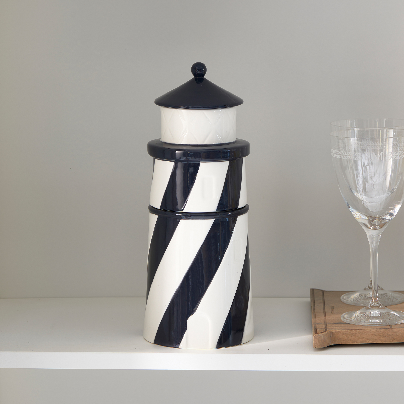 Lighthouse Storage Jar